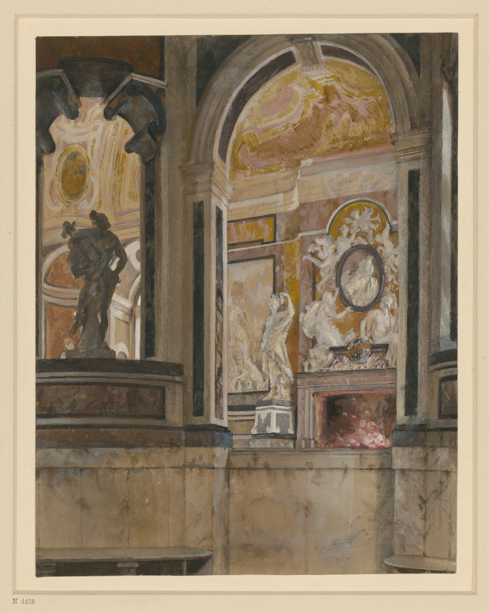 Mramorová lázeň v Kasselu od Adolph Menzel