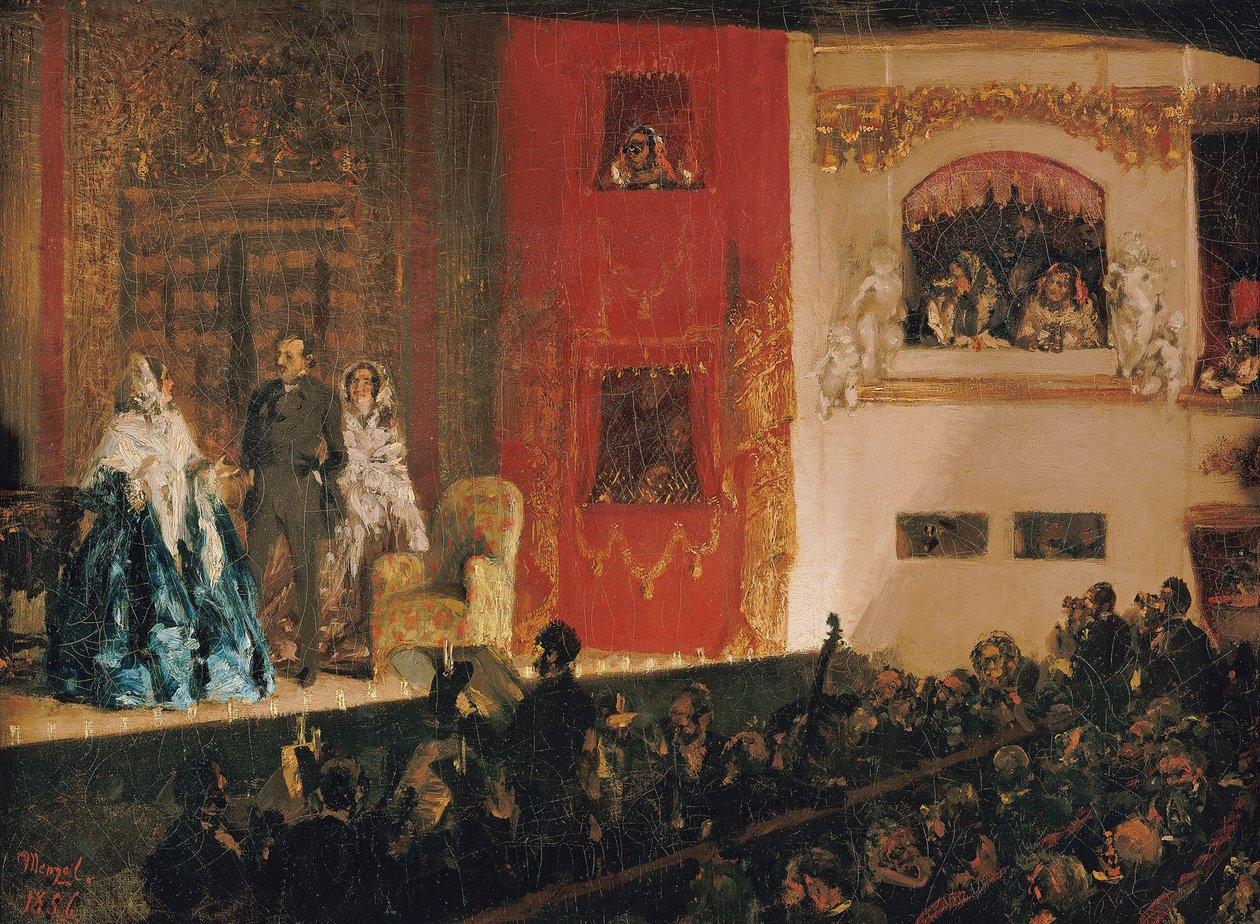 Théâtre du Gymnase od Adolph Menzel