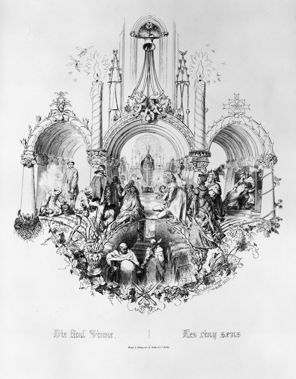 Pět smyslů od Adolph Menzel