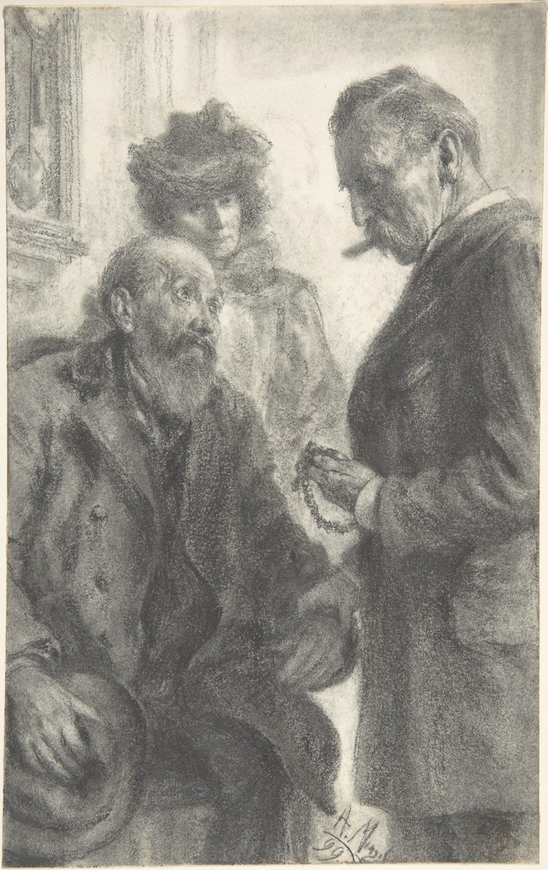 Lékař a pacient od Adolph Menzel