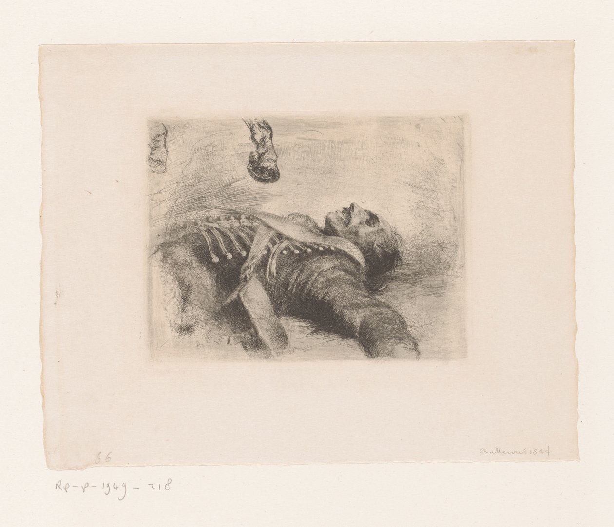 mrtvý husar od Adolph Menzel