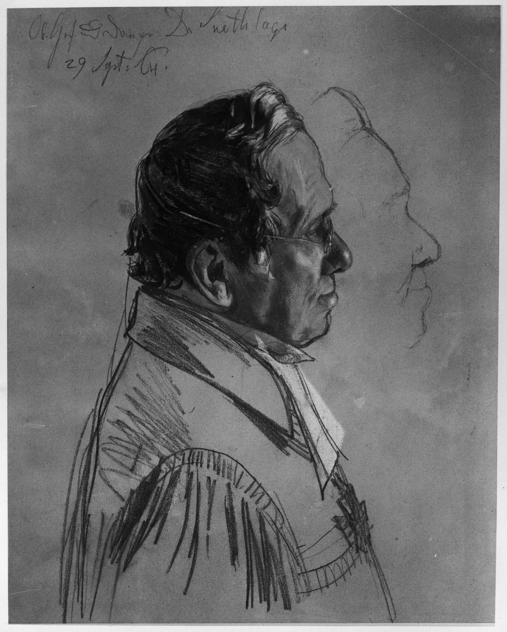 Dr. Karl Wilhelm Moritz Snethlage. Studie k obrazu „Korunovace Viléma I. v Královci“ od Adolph Menzel