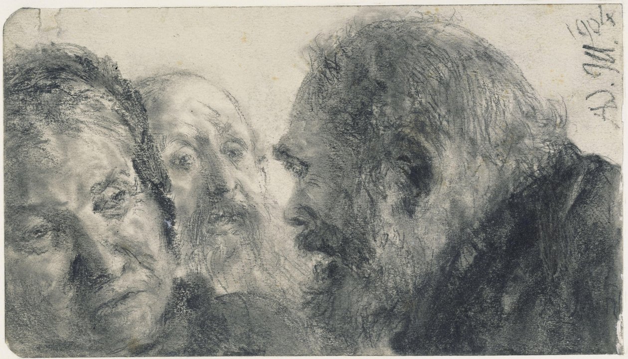 Tři hlavy od Adolph Menzel
