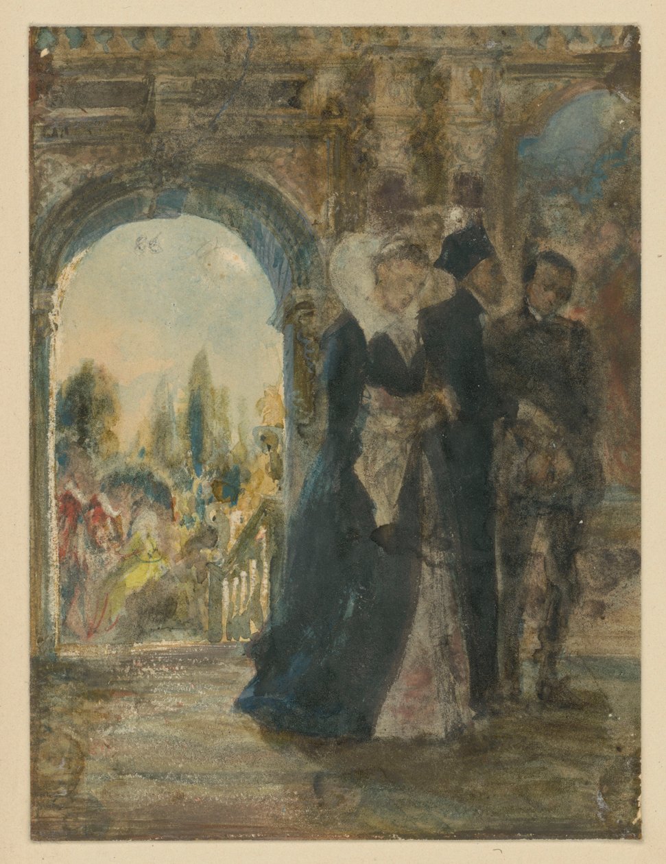 Rodinná rada. Návrh od Adolph Menzel