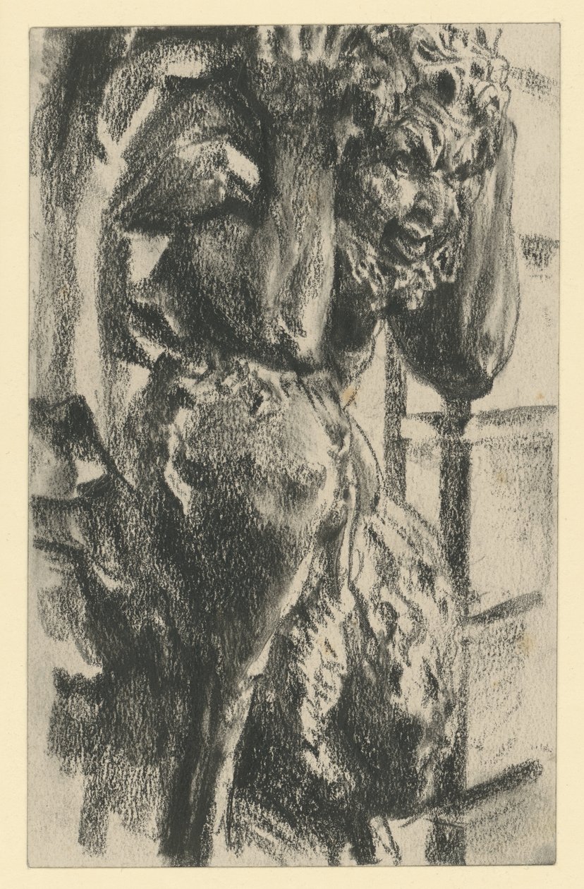 Faun jako atlás v severovýchodní arkádové galerii Zwingeru v Drážďanech od Adolph Menzel