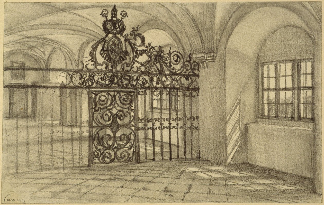 Klenutá hala v klášteře v Kamenzi od Adolph Menzel