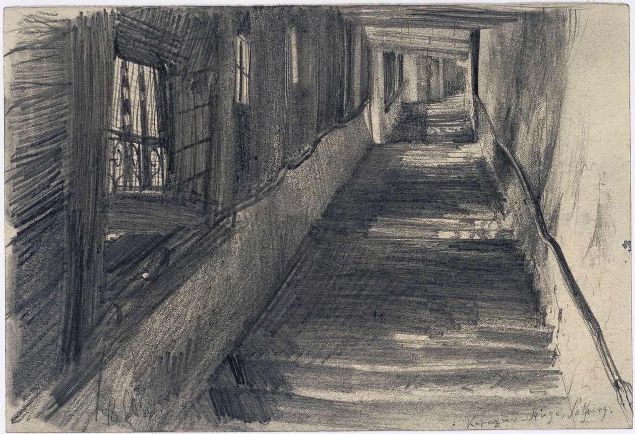Kapucínské schodiště v Salcburku od Adolph Menzel