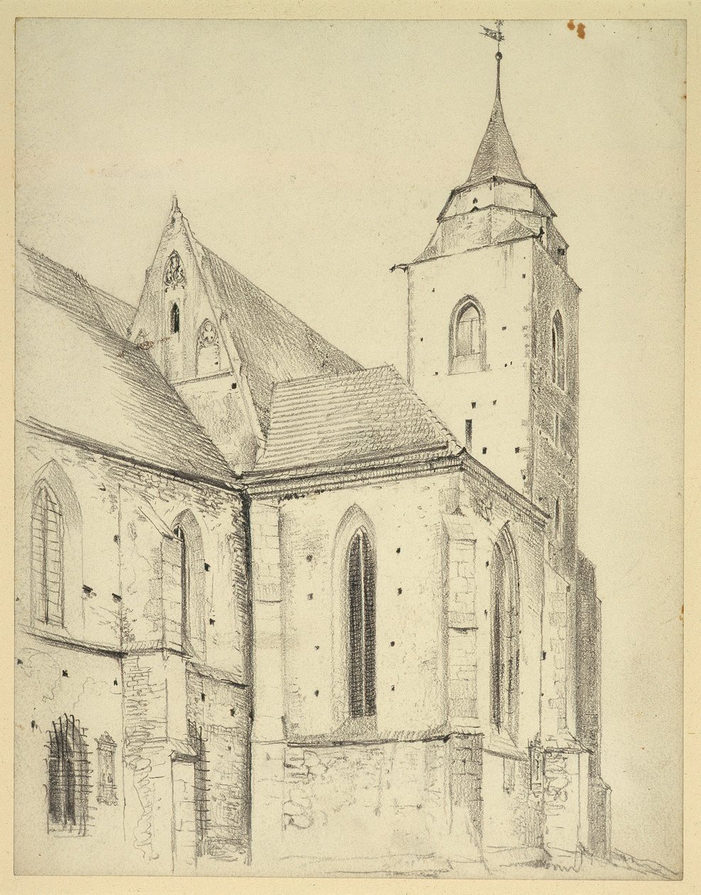 Katolický farní kostel svatého Martina v Jaueru od Adolph Menzel