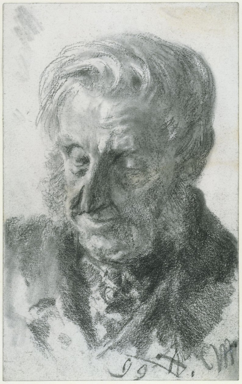 Hlava starého muže od Adolph Menzel