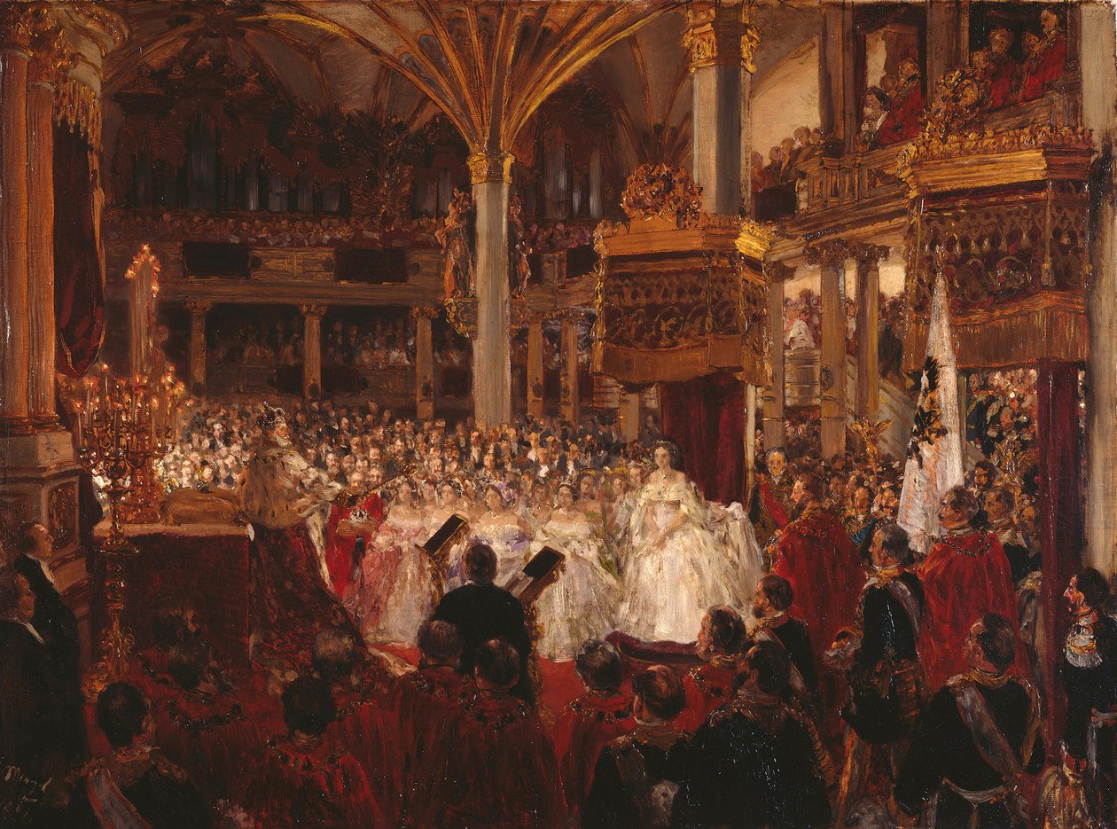Korunovace krále Viléma I. v Královci (skica) od Adolph Menzel