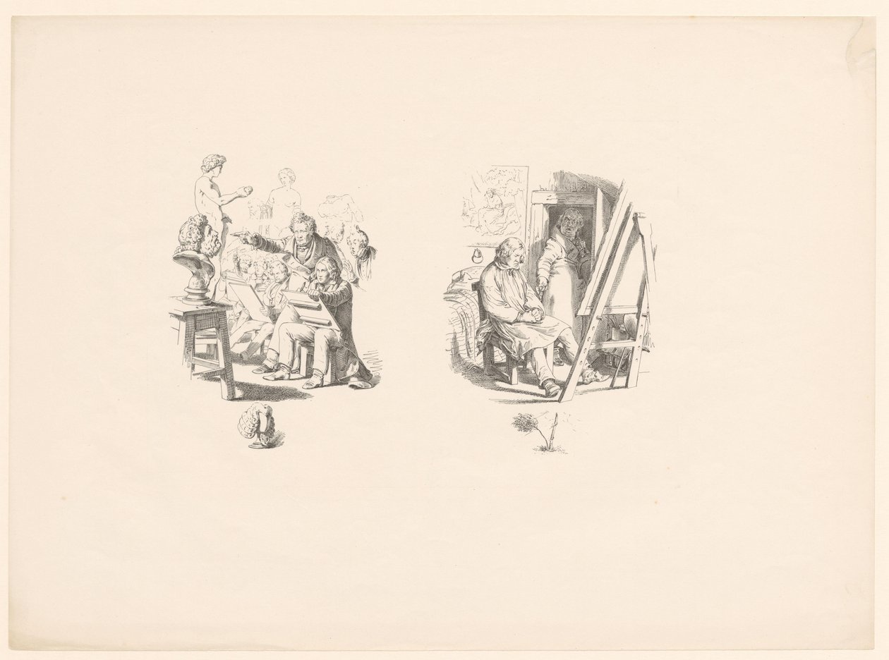 Umělec v přípravě od Adolph Menzel