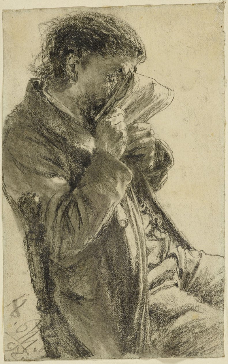 Čtenář – muž od Adolph Menzel
