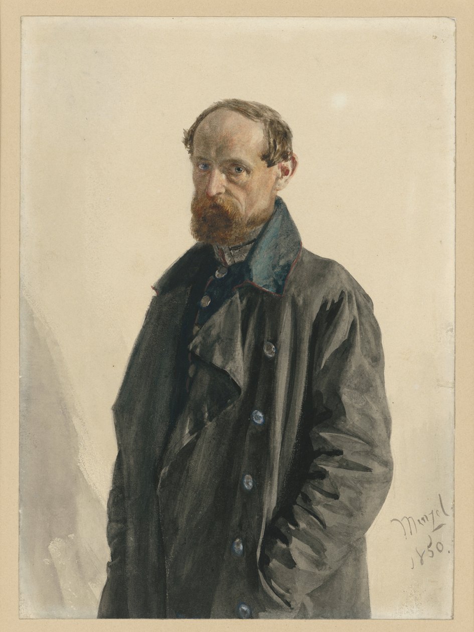 Major Leuthold z gardového pluku pěchoty od Adolph Menzel