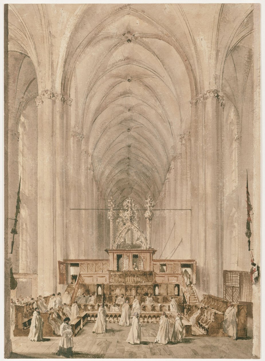 Hlavní loď kostela svaté Alžběty v Marburgu od Adolph Menzel