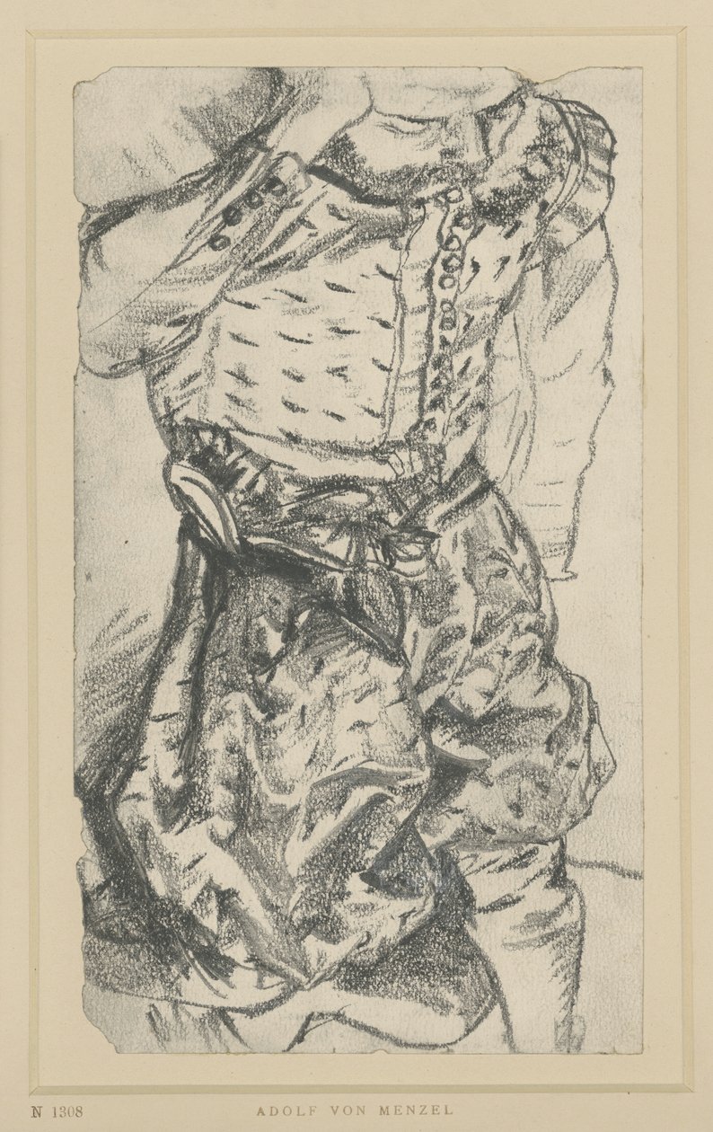 Model v slavnostním oděvu kurfiřta Johanna Georga I. Saského, Historické muzeum, Drážďany od Adolph Menzel