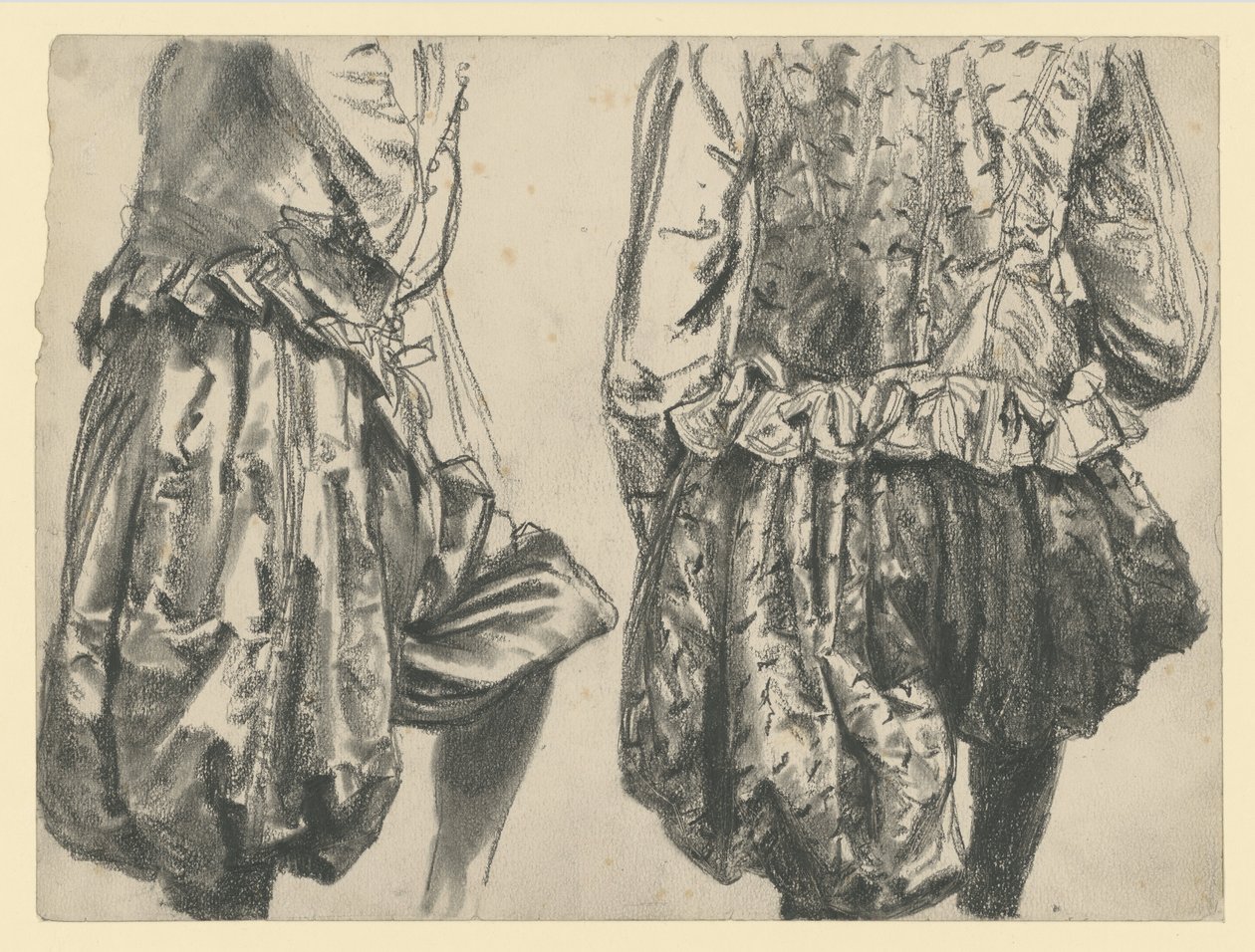 Model v slavnostním oděvu kurfiřta Johanna Georga I. Saského ze dvou úhlů pohledu, Historické muzeum, Drážďany od Adolph Menzel