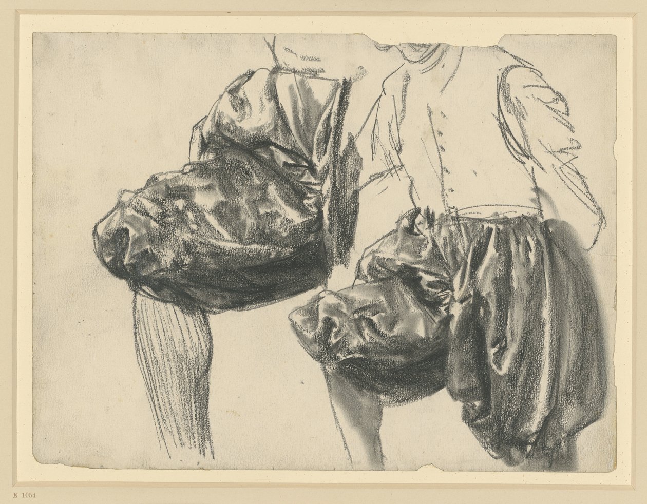 Model v slavnostním oděvu kurfiřta Johanna Georga I. Saského ze dvou úhlů pohledu, Historické muzeum, Drážďany od Adolph Menzel