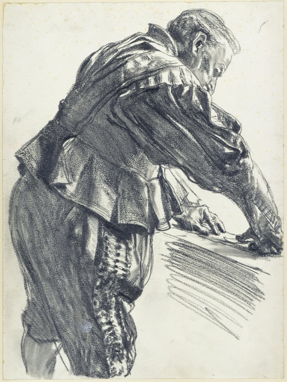 Model v slavnostních šatech kurfiřta Johanna Georga I. Saského v Historickém muzeu v Drážďanech od Adolph Menzel