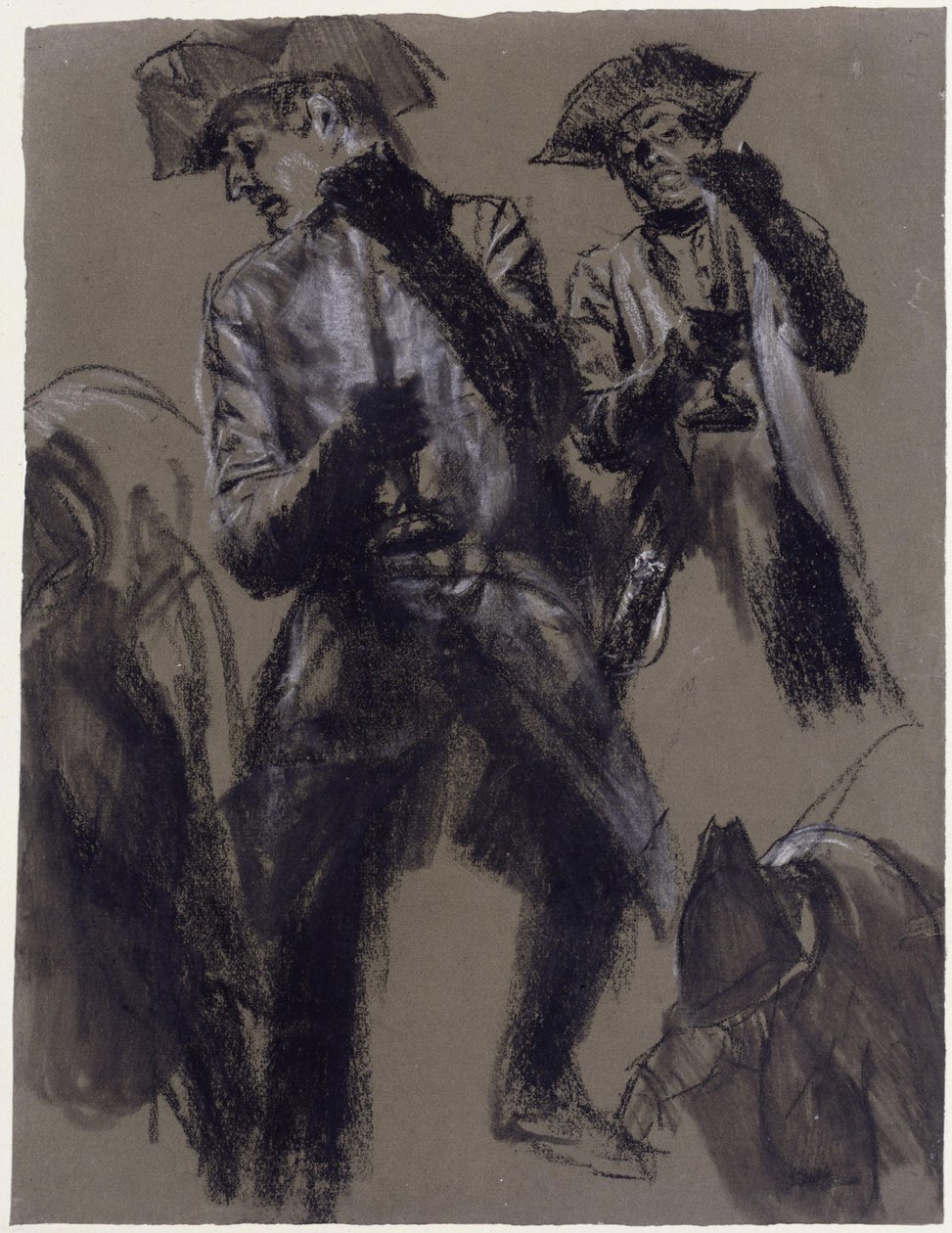 Modelová studie důstojníka se svícnem od Adolph Menzel