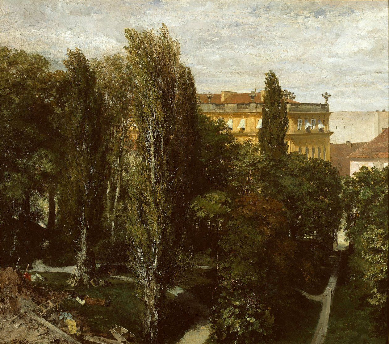 Zámecká zahrada prince Albrechta od Adolph Menzel