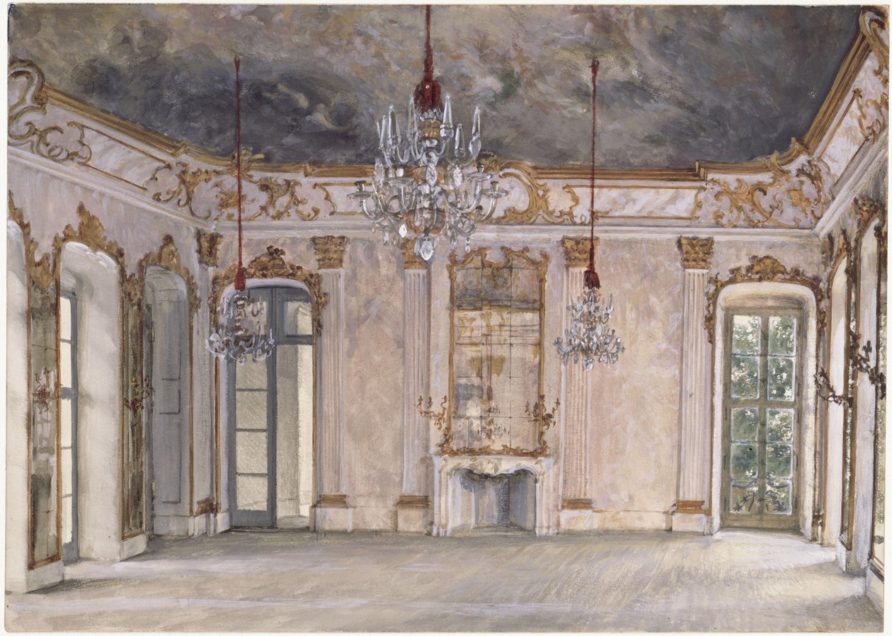Sál v zámku Rheinsberg od Adolph Menzel