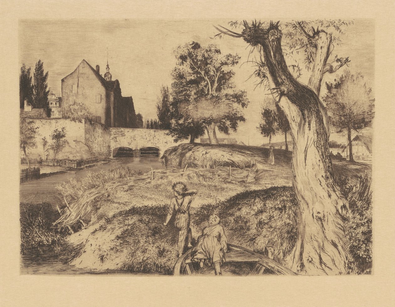 Sheep Ditch (Ovčí příkop) od Adolph Menzel