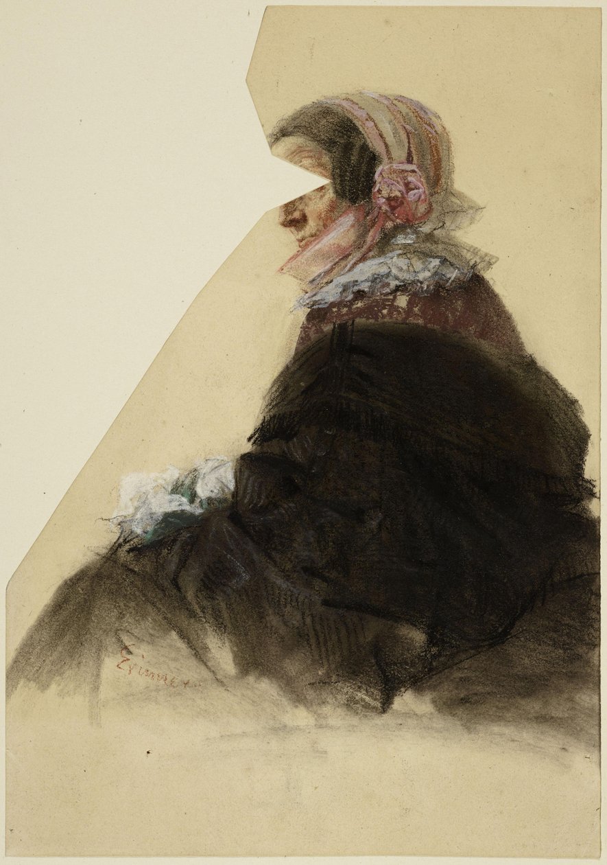 Sedící žena od Adolph Menzel