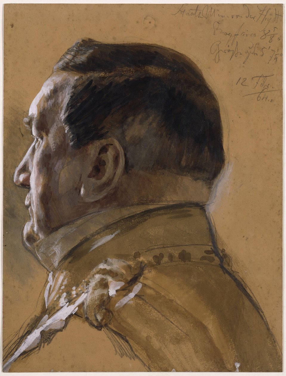 Státní ministr von der Heydt. Studie k obrazu „Korunovace Viléma I. v Královci“ od Adolph Menzel
