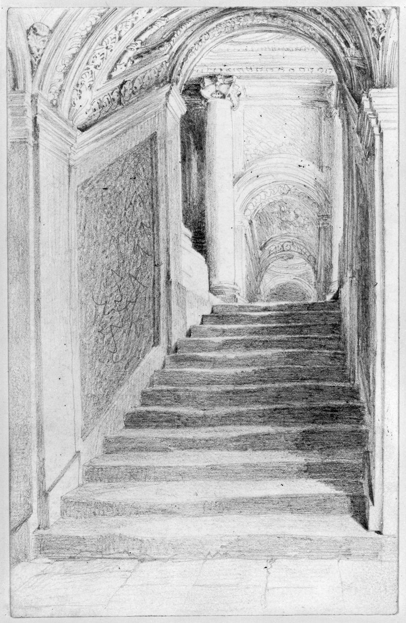 Městský palác v Berlíně – schodiště v Rittersaalu (portál V) od Adolph Menzel