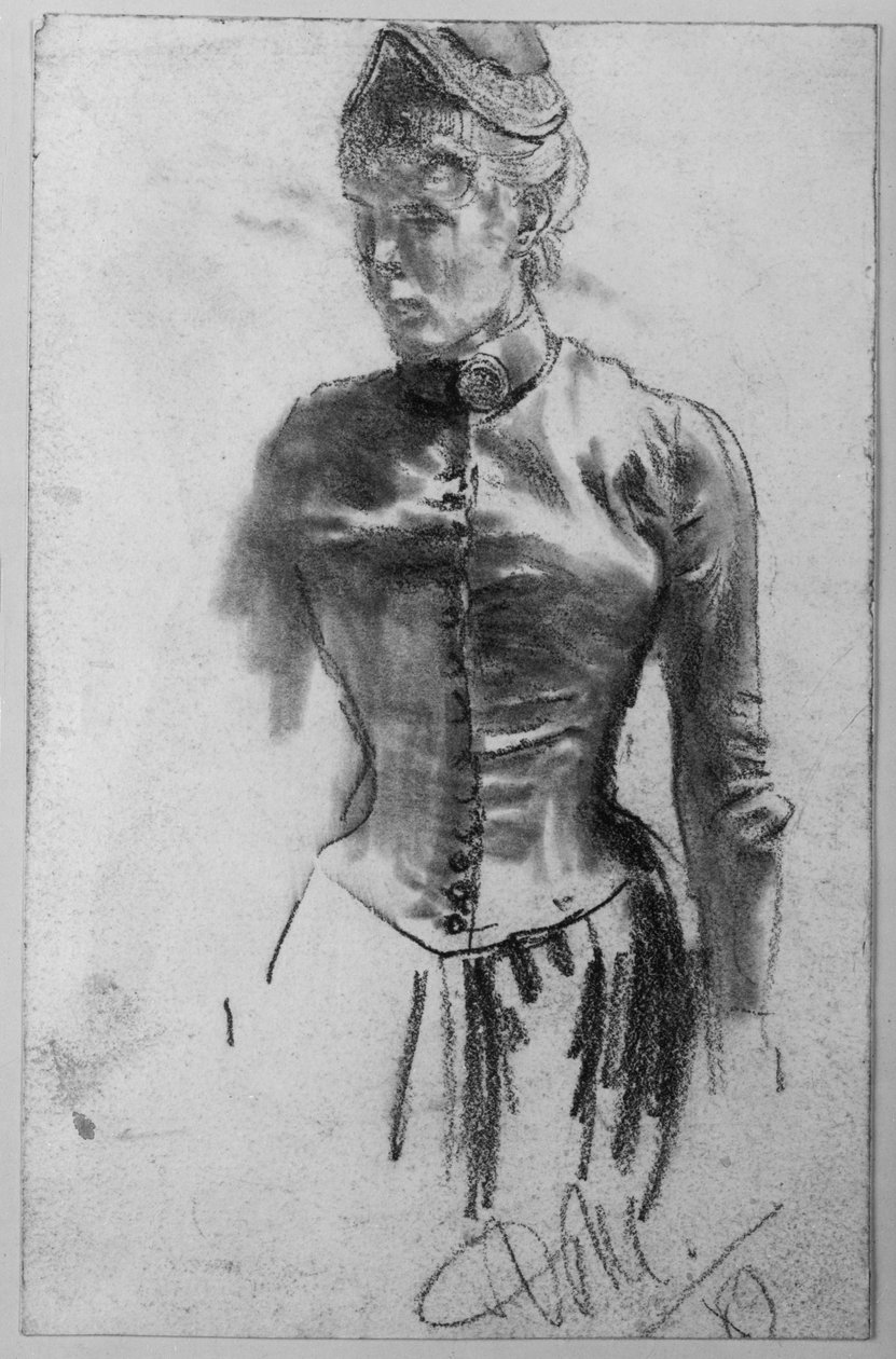 Žena ve stoje od Adolph Menzel