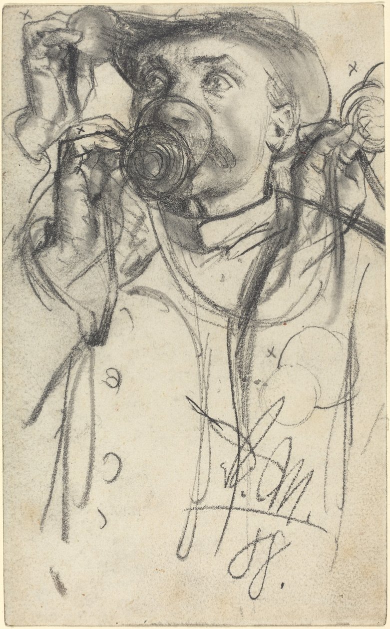 Studie o pití muže od Adolph Menzel