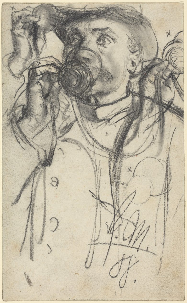 Studie o muži, který pije od Adolph Menzel