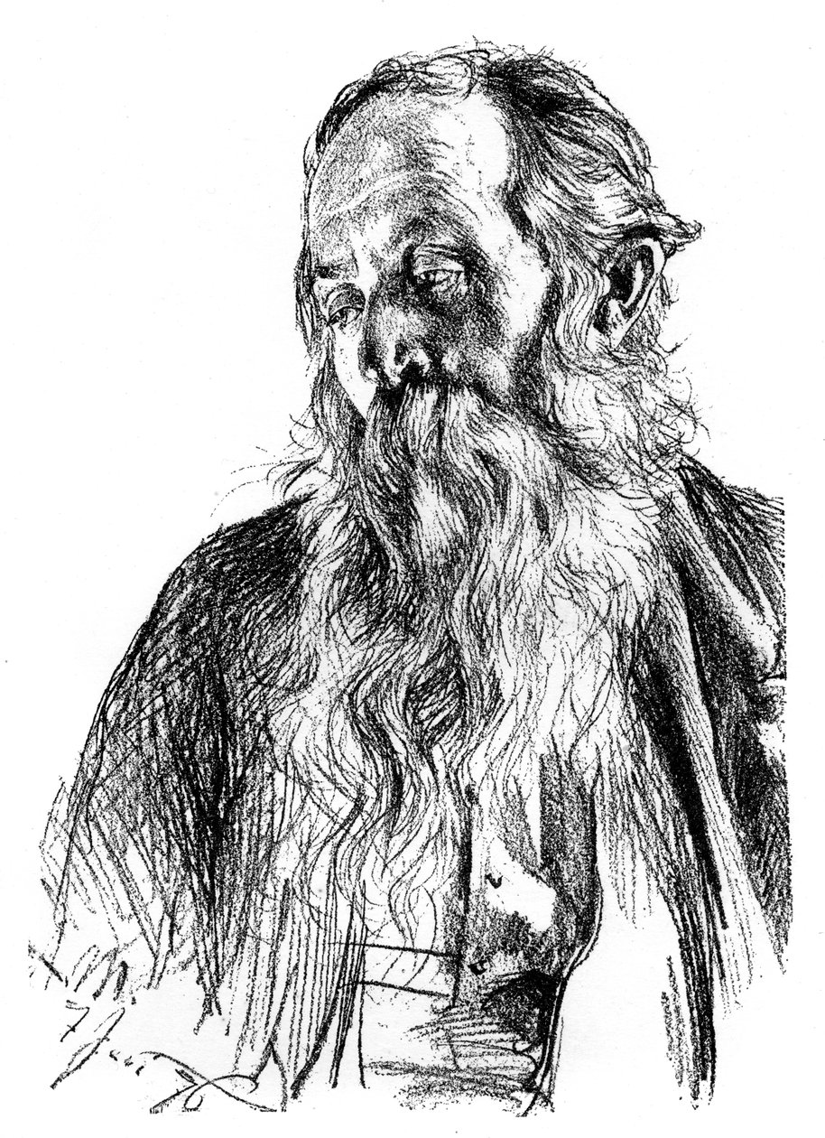 Studium Žida, c1880-1882 od Adolph Menzel