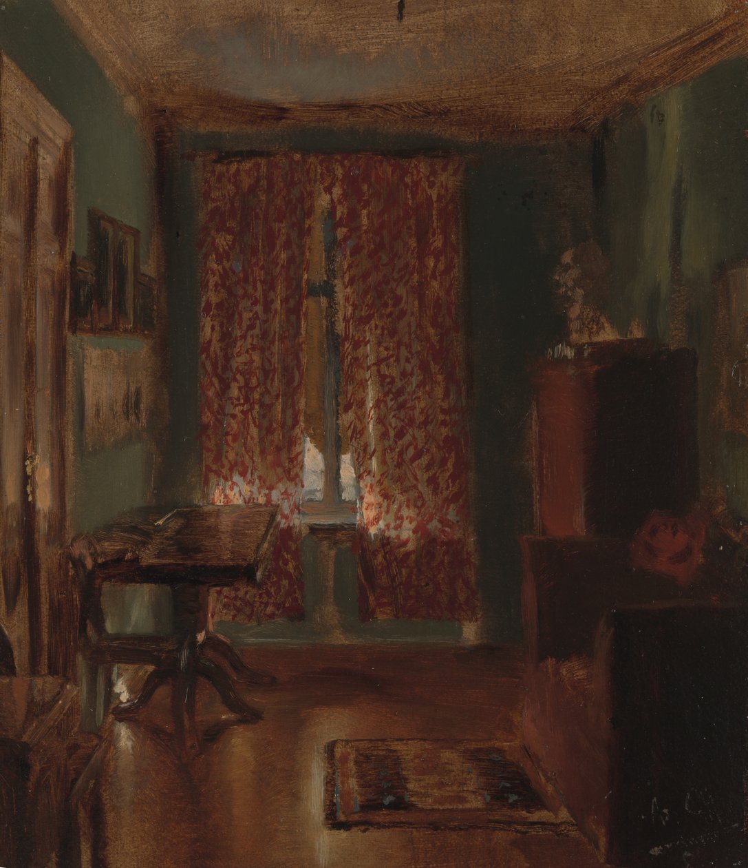 The Artists Sitting Room v Ritterstrasse, 1851. od Adolph Menzel