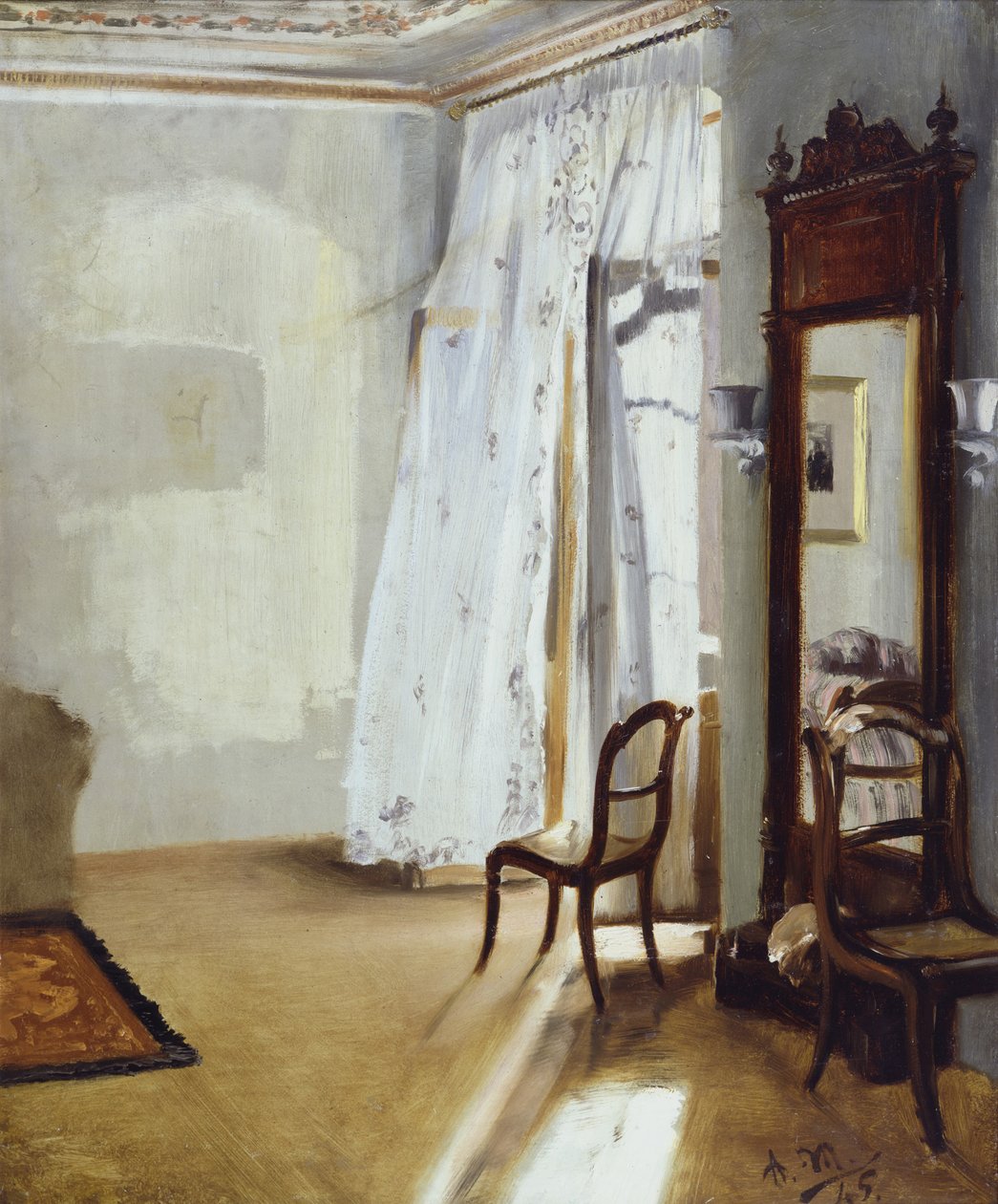 Pokoj s balkonem od Adolph Menzel