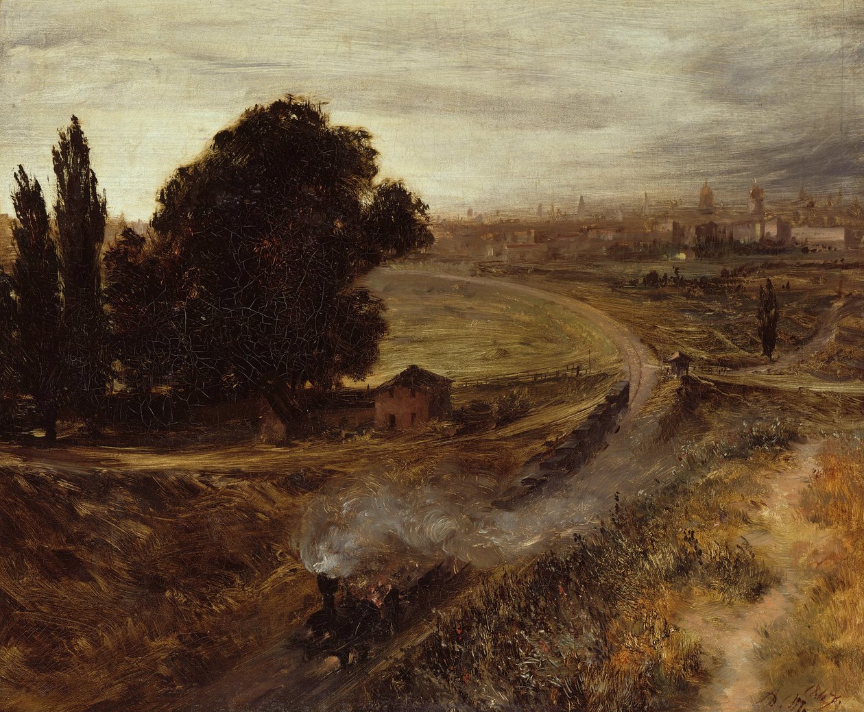 Železnice Berlín-Potsdam, 1847 od Adolph Menzel