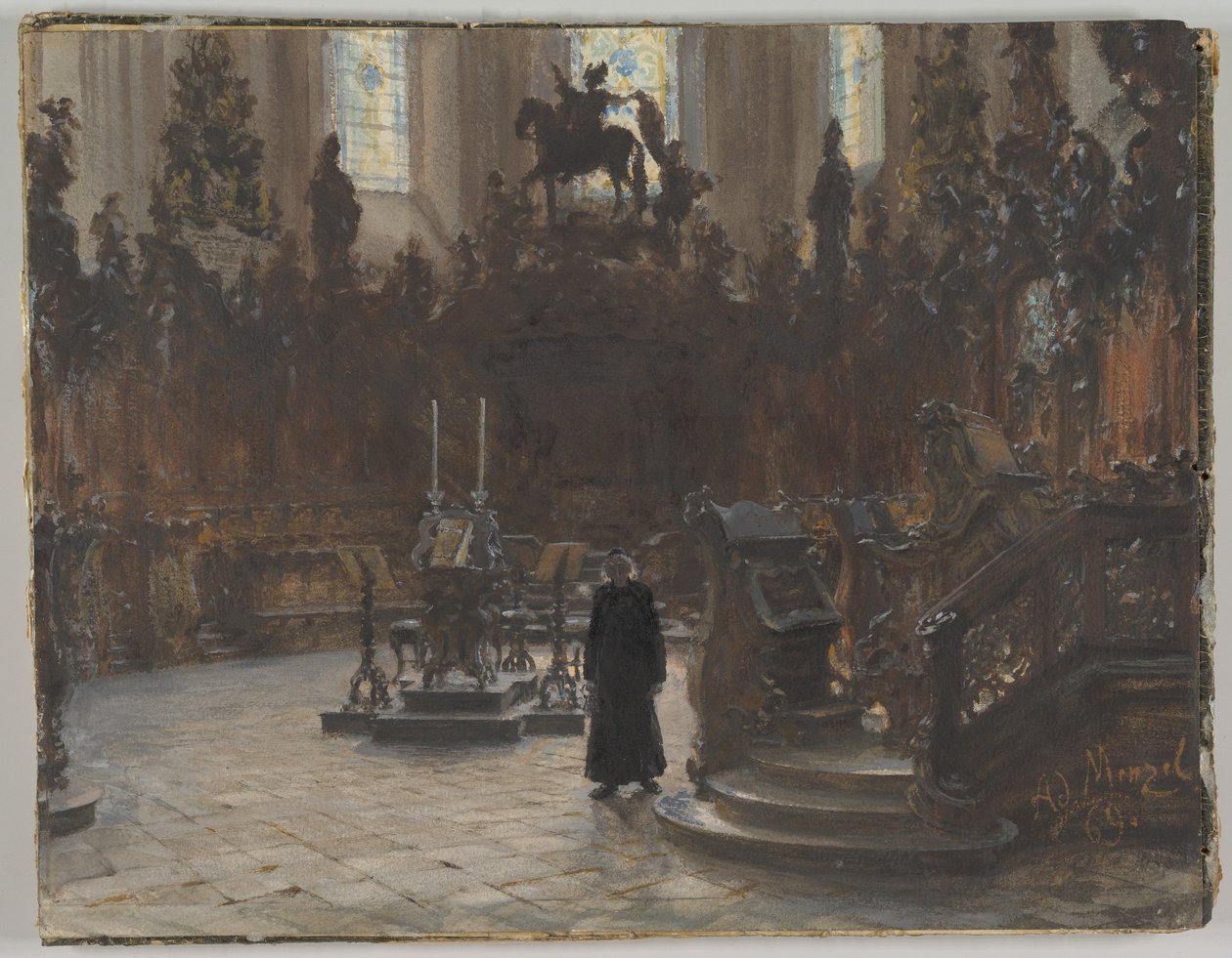 Sborové lavice v katedrále v Mohuči od Adolph Menzel