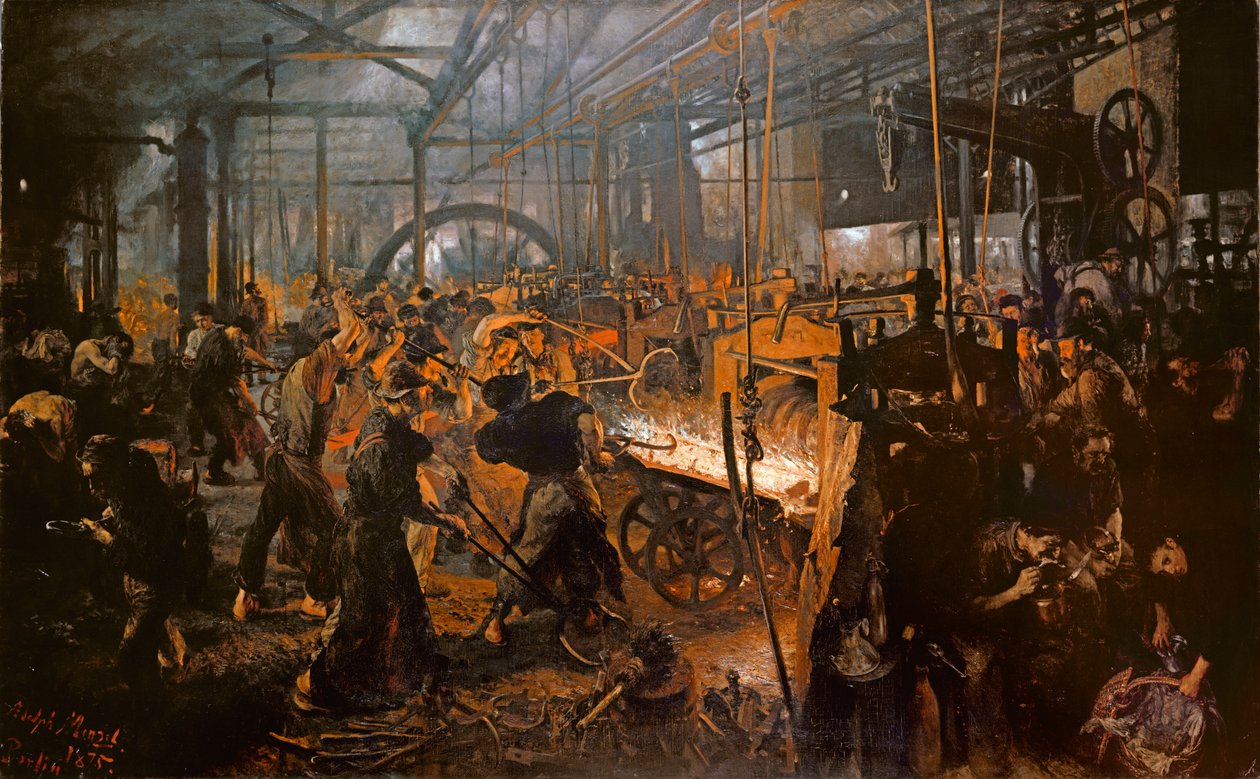 Válcovna železa od Adolph Menzel