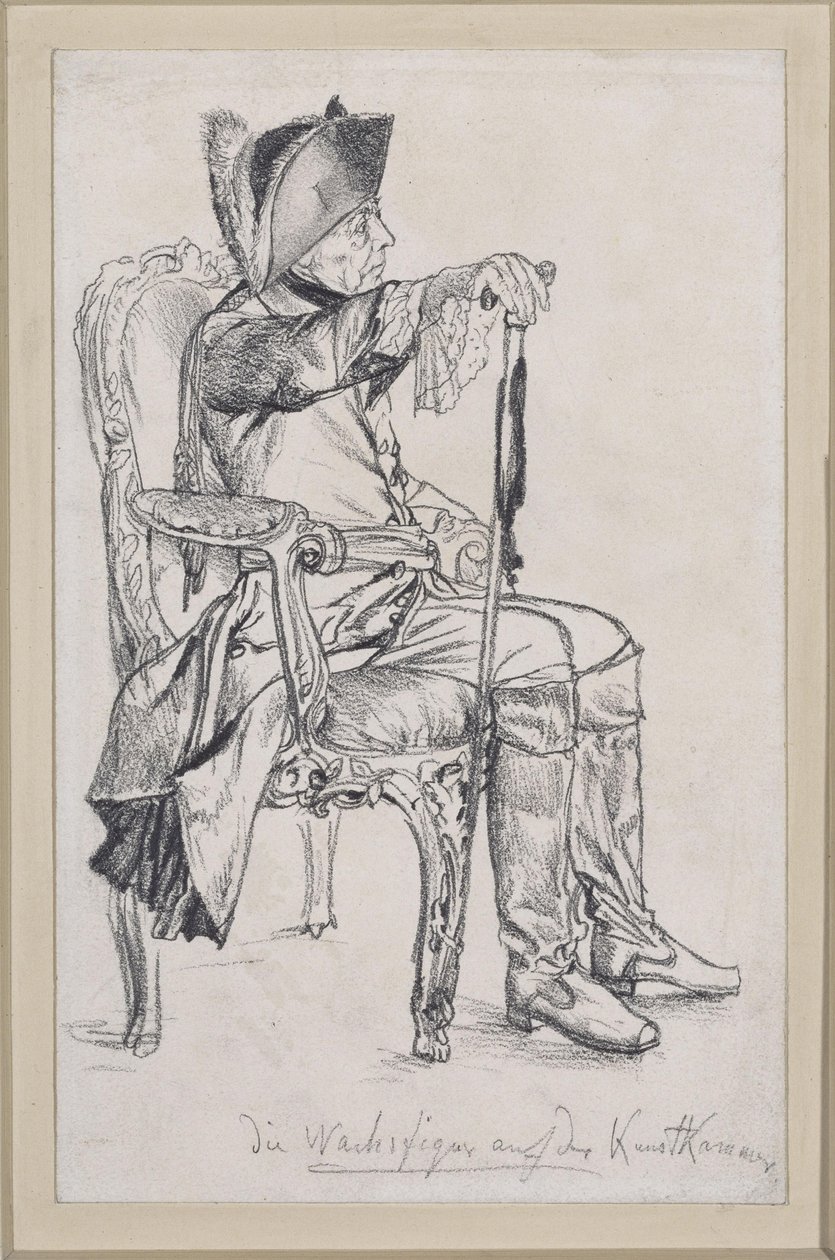 Vosková figurína Fridricha II. (figurína doplněná Schadowem) pro Královskou uměleckou komnatu od Adolph Menzel