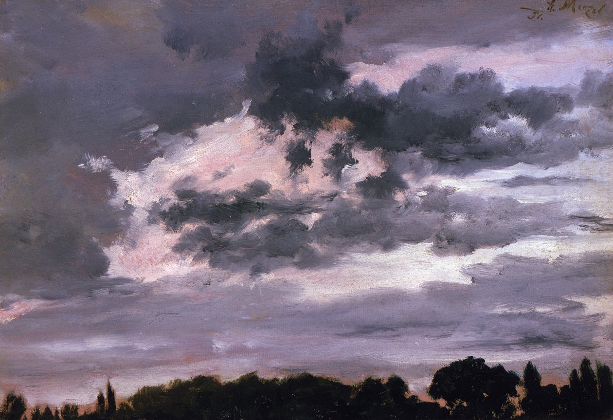Studie mraků od Adolph Menzel