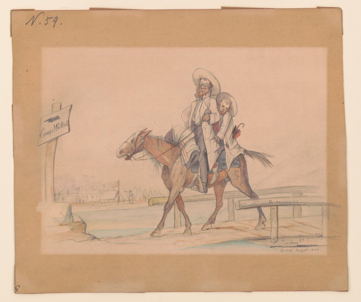 Henry Von Trebra a Louis V. Trebra přijíždějí do Camp Morton, Indpls ze své farmy v Madisonu, Ill. od Adolph Metzner