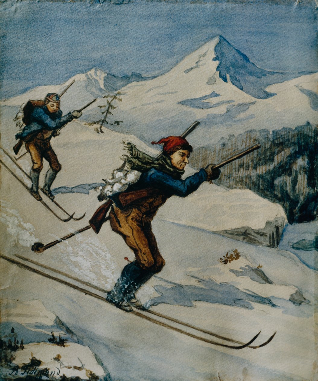 Lovci ptáků (olej na plátně) od Adolph Tidemand