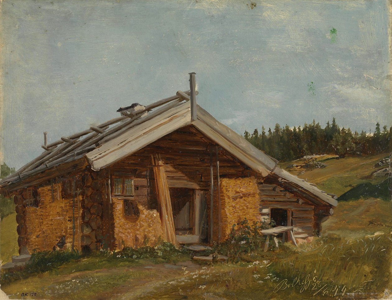 Venkovský dům v Bolkesjø od Adolph Tidemand