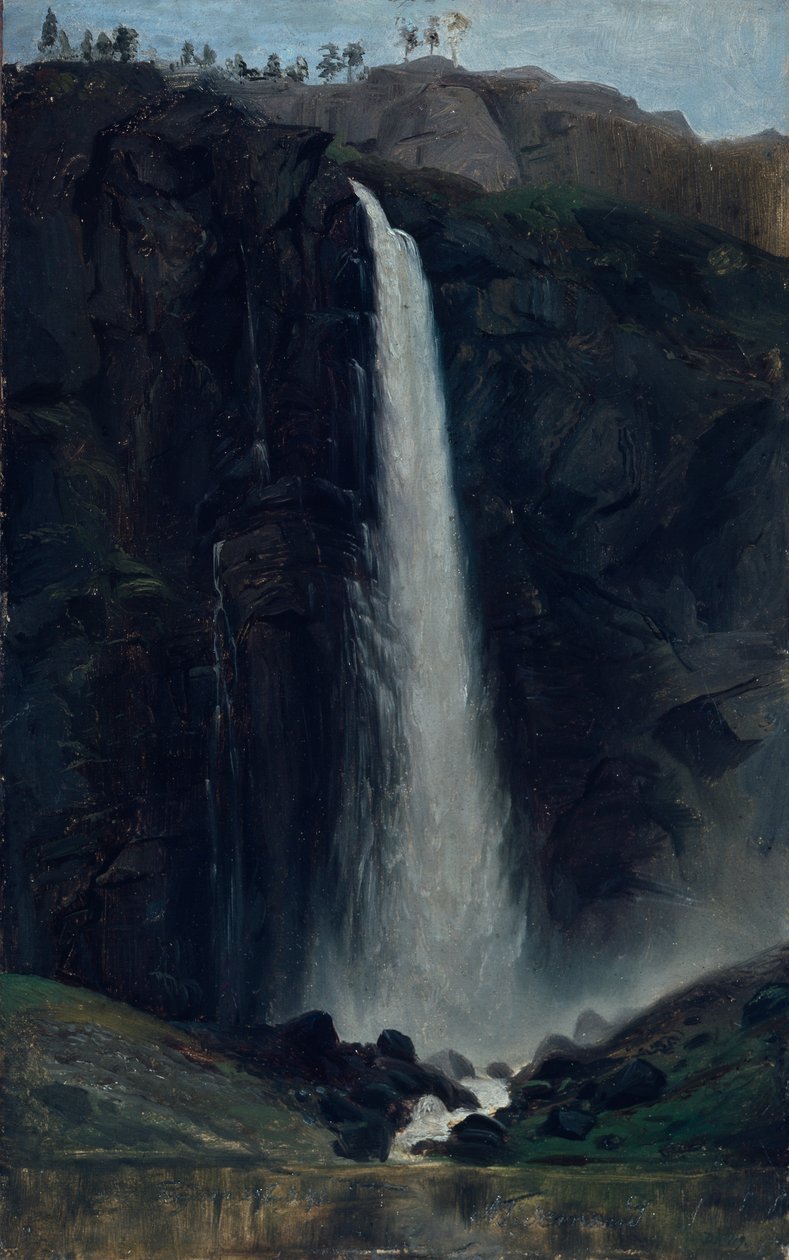 Feigumský vodopád (obraz) od Adolph Tidemand