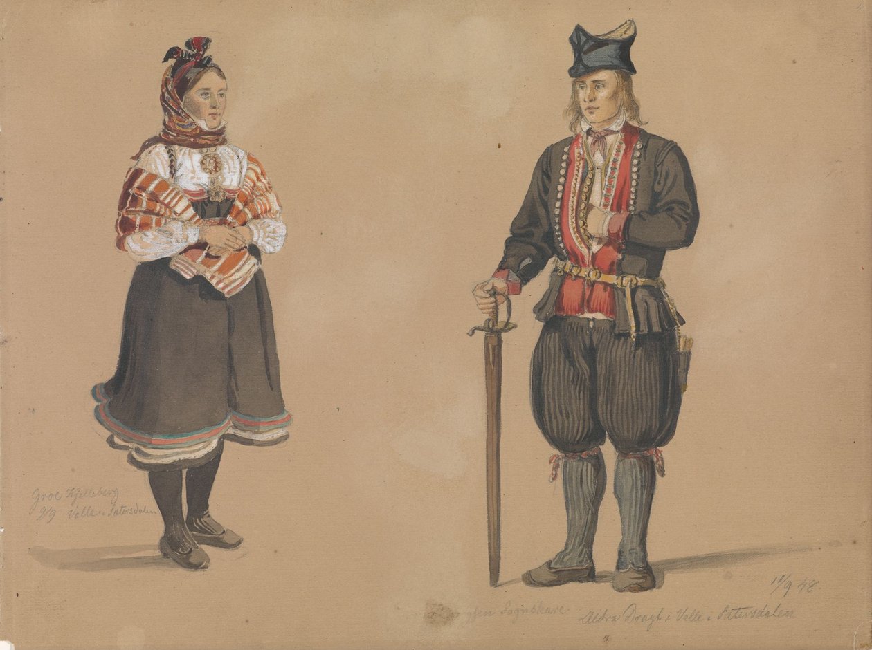Gro Kjelleberg; Bjugen Sagneskare, Valle od Adolph Tidemand