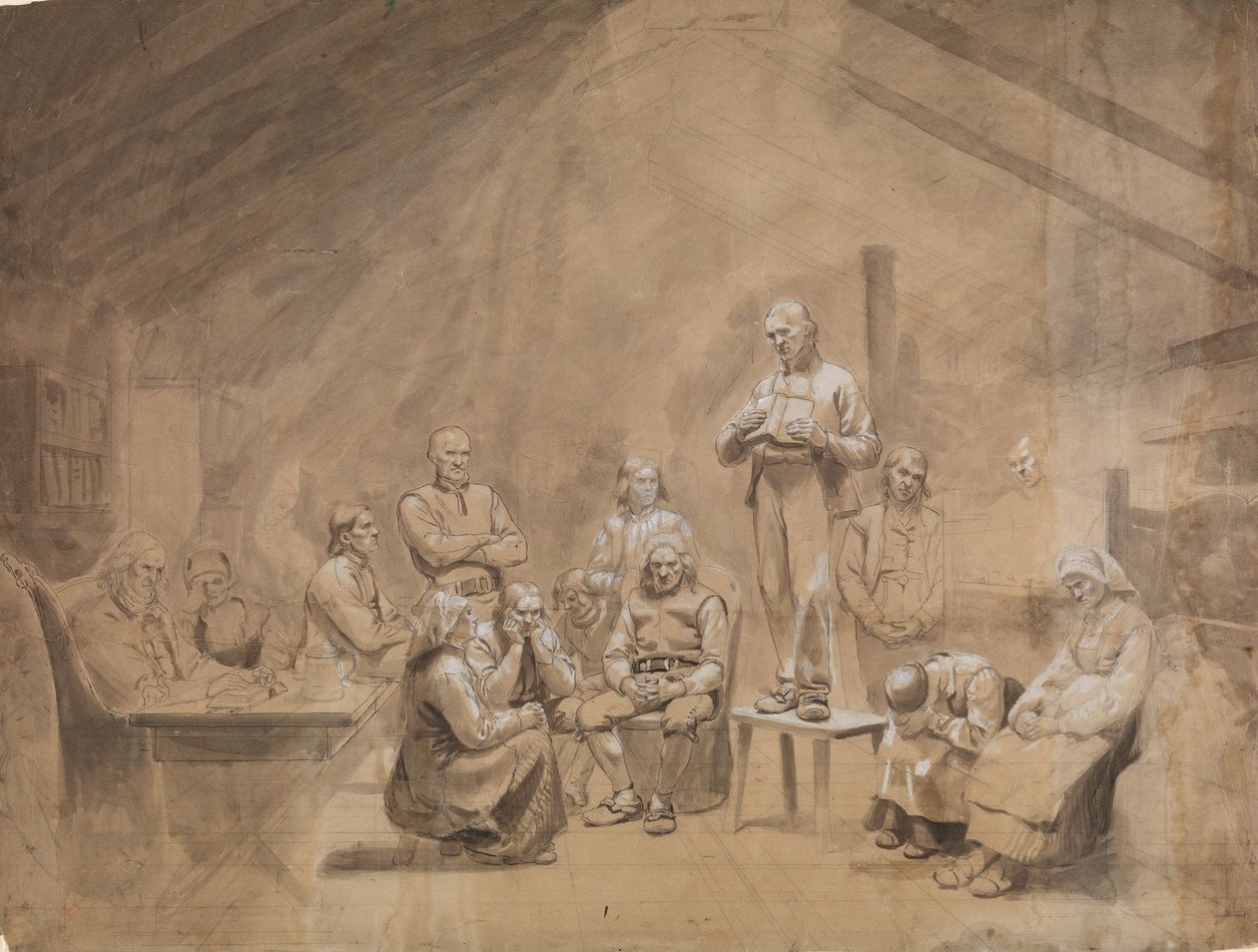 Haugeovci od Adolph Tidemand