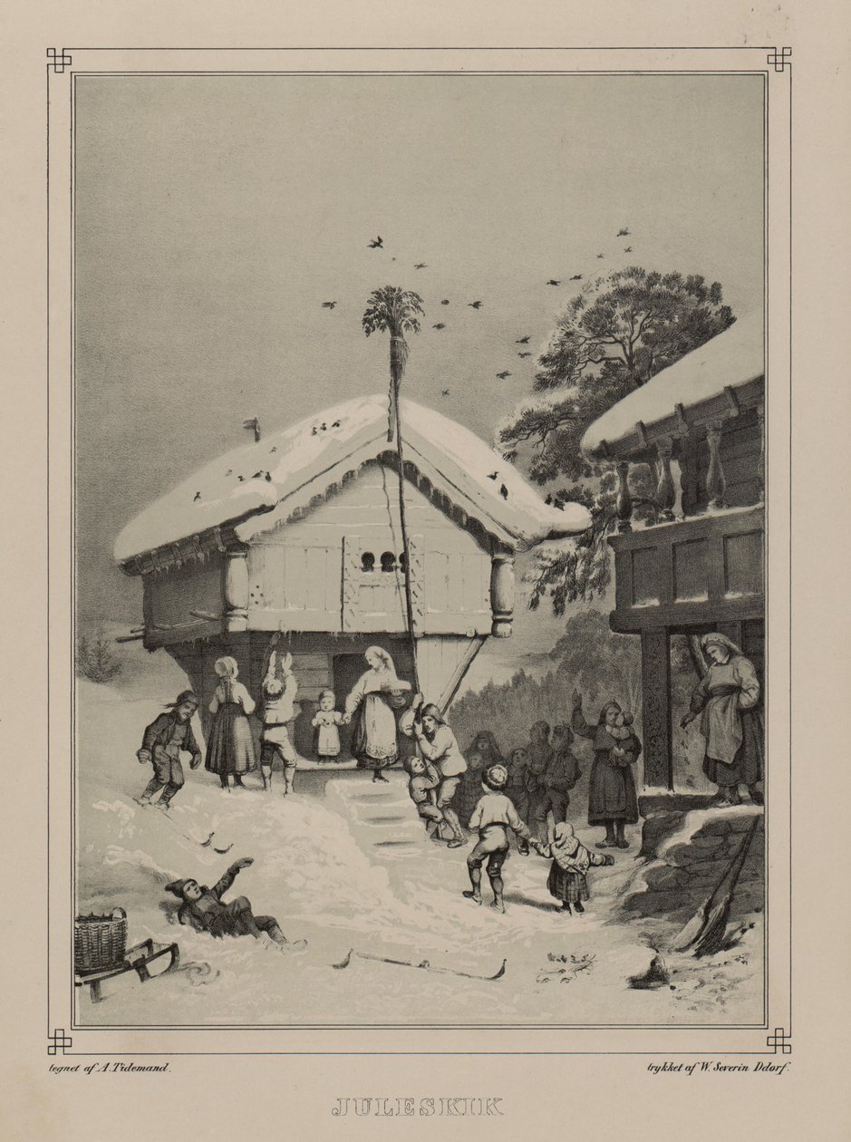 Ilustrace převzata z knihy Norsko vyrobené v Drawings od Asbjørnsen, P.Chr. a vydal Chr. Tønsberg (č. 1848) od Adolph Tidemand