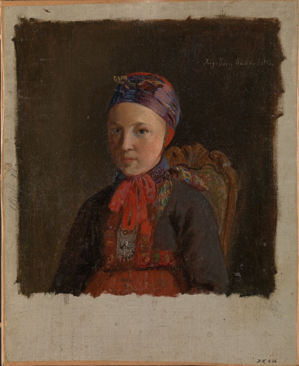 Portrét Ingeborg Anderdatter Gulsvigové od Adolph Tidemand