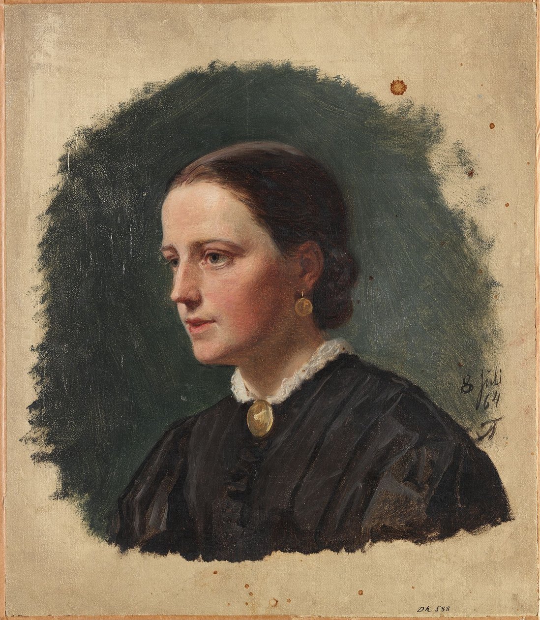 Portrét paní Duusové od Adolph Tidemand