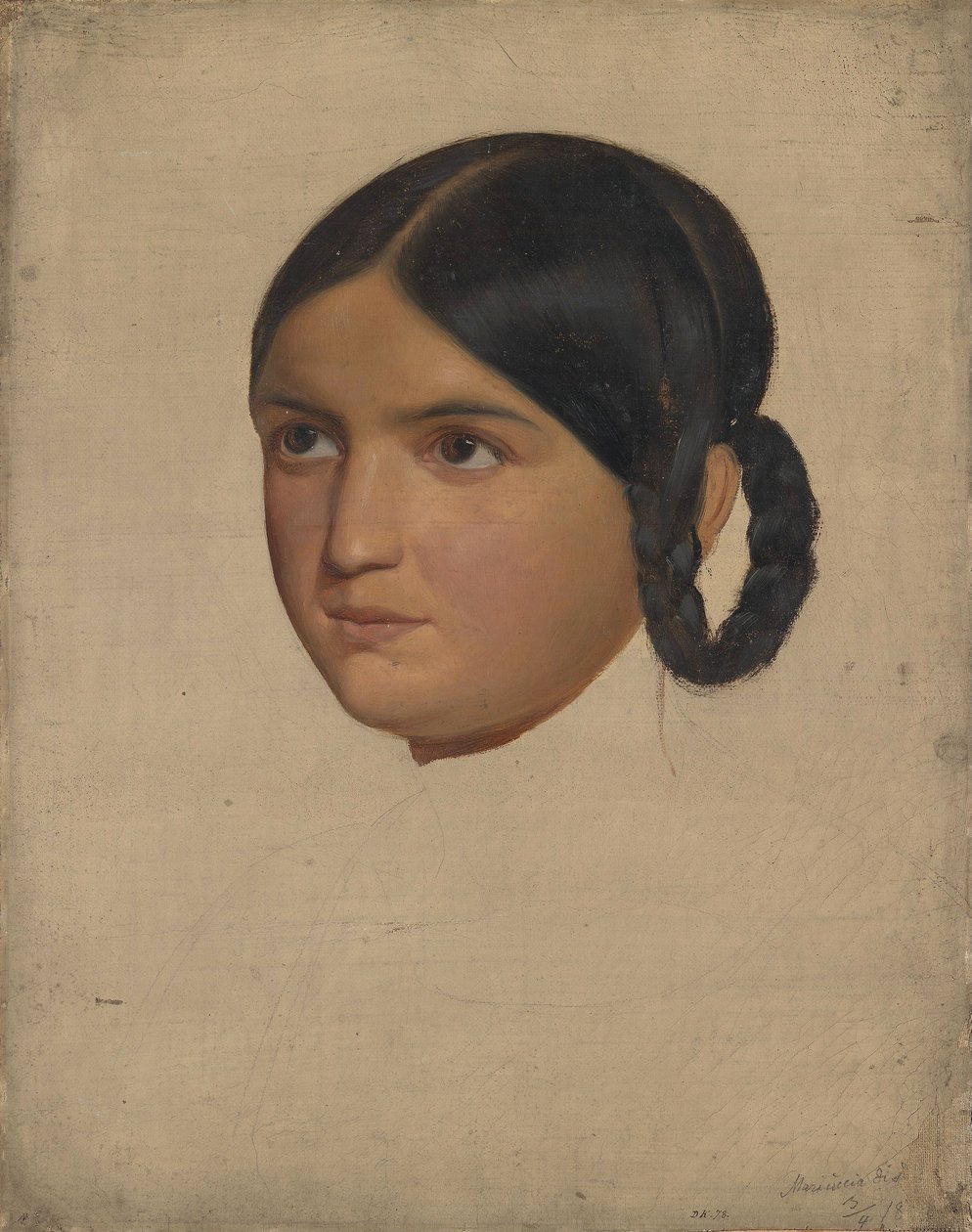 Portrétní studie Mariuccii od Adolph Tidemand